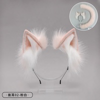 Bandeau d'oreille d'animal en peluche fait à la main japonais Lolita Cat Fox Ears Hair Clip Furry Accessory