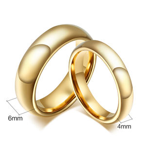 Anéis de Casamento em Carboneto de Tungstênio Banhados a Ouro para Mulheres e Homens, Tamanhos 2mm, 3mm, 4mm, 6mm, 8mm – Venda por Atacado de Fabricantes de Joias da China - Product Image 6