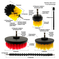 Lot de 18 brosses électriques et tampons de polissage pour le nettoyage domestique et automobile