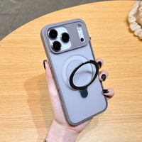 Coque de téléphone à chargement sans fil avec anneau et support d'appareil photo pour iPhone 17 Air 16 16e 15 14 13 12 11 Pro Max Plus