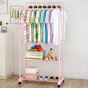 Stendibiancheria da letto per bambini <span class=keywords><strong>appendiabiti</strong></span> rosa <span class=keywords><strong>appendiabiti</strong></span> da terra stendibiancheria da esterno con ruote - Product Image 2