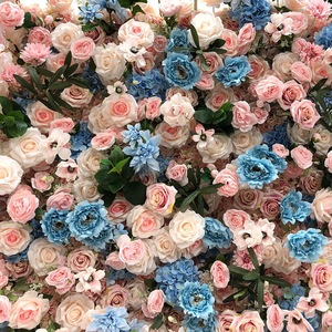 Premium Custom Luxury Floral Design 5D 3D White Rollable <b>Flower</b> <b>Wall</b> 8ft X 8ft - Product Image 5