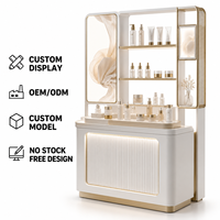 Vitrine d'exposition cosmétique LED personnalisée par le fabricant pour magasin de détail avec solution de conception de logo