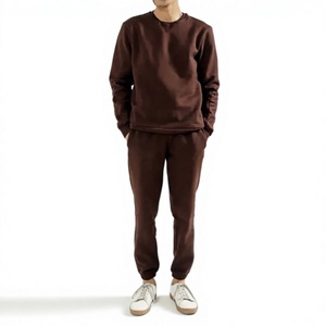 Conjunto Deportivo Informal para Hombre, de Algodón Marrón Ligero, con Capucha, Manga Larga, Pantalones Deportivos con Bolsillos Laterales y Cintura Elástica, para Invierno - Product Image 6