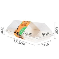 Boîte d'emballage triangulaire en PET anti-buée de qualité alimentaire BOHE BHCB-S05-X108 pour les magasins de proximité, les repas légers, les sandwichs, le pain