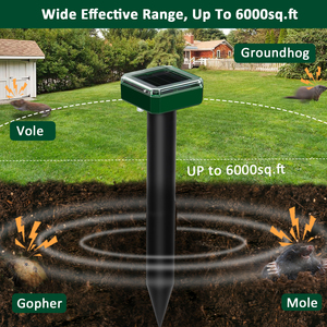 Impulsi ultrasonici Eco Friendly deterrente animale scavatore professionale che coprono l'area di protezione di 450 l'invio - Product Image 6