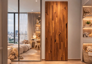 Armario Modular Individual SINTERIOR de Madera Maciza de Acacia, Organizador de Ropa Independiente, Armario Alto de Madera para Dormitorio - Product Image 2