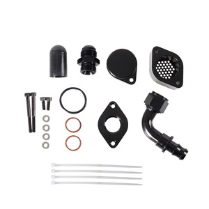 Ford 6.7L <b>Engine</b> Ventilation <b>Kit</b> CCV PCV Replacement Black Aluminum Rubber Hose For 11-20 <b>Models</b> Part Tf 1067 Bk - Product Image 3
