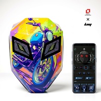 Mochila Moto LED LOY GTX-6 Caballero de Fuego, Pantalla Ojos Digitales Programable APP, Estampado Moto Impermeable para Hombre