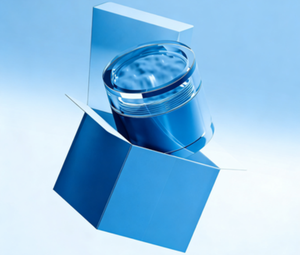 Pot en plastique acrylique bleu 10g 30g 50g pour crème visage, soin de la peau, transparent, épais, double paroi, avec couvercle, pour cosmétiques - Product Image 1