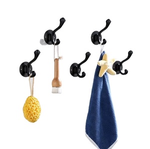 Accessoires de cuisine et de salle de bain, acier inoxydable poli, 5 crochets, support mural décoratif pour vêtements - Product Image 6