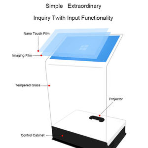 SFmin New 30 Inch Interactive Holographic <b>Projector</b> Screen <b>USB</b> Interface Transparent Podium Touch Film Pavilion Projection Glass - Product Image 5