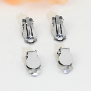 Anlauf frei Pad Ohr clips Edelstahl Clip On Ohrring Clips Befunde Rücken Rücken Flat Pad DIY Schmuck - Product Image 6