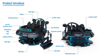 VR Magic UFO, Simulador de Carreras de Autos Voladores en Interiores con Rotación de 360°, Juego de Montaña Rusa de Acero/Metal para 5 Jugadores, Uso en Centros Comerciales