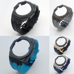 15710 version offshore boîtier en acier avec bracelet en caoutchouc fluoré pour GA2100 GA2110 <span class=keywords><strong>CASIOak</strong></span> haute qualité pièces de montre en gros kits mod - Product Image 3
