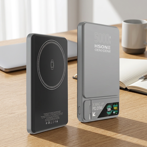 Cargador Inalámbrico Magnético LF17 de 15W con Cuerpo Ultrafino de Aluminio Aeroespacial, Pantalla TFT y Soporte - Product Image 1