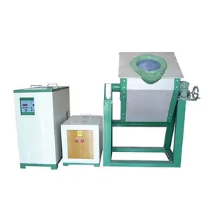 Iron Ore Copper Aluminum induction Tilting melting furnace for gold