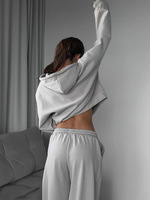 Ensemble de survêtement deux pièces à capuche pour femme, collection automne 2026, veste zippée à manches longues et pantalon de sport décontracté assorti