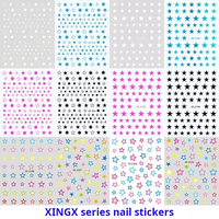 Autocollant pour ongles en forme de pentagramme coloré, autocollant étoile décoratif, bijoux pour ongles en gros