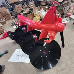 Agricultural Tractor PTO attached disc plough round tube machine mounted with tractors
