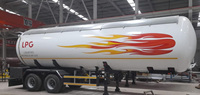 Semi-remorque de transport de GPL modèle 2026, capacité 57m³, 27 tonnes, certifiée ASME AD2000, camion-citerne de livraison de gaz de pétrole liquéfié
