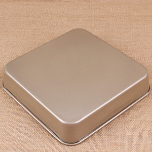 Square Cake Pan 6 8 9 Inch Non Stick Oven Safe Baking Dish Gold Color - Product Image 2