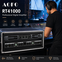 Amplificateur de puissance numérique de classe D 4 canaux AOFO RT41000 1U 1000W pour caisson de basses, système audio professionnel de scène