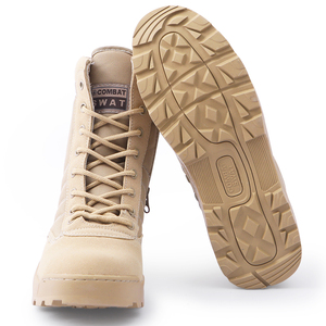 Bottes <span class=keywords><strong>Swat</strong></span> - Bottes d'extérieur pour hommes, semelle en caoutchouc, lacets, chaussures respirantes pour activités sur le terrain - Product Image 3