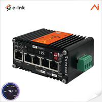 Mini Switch Ethernet PoE+ Industrial Inteligente con IA y Gestión Inteligente, con Sistema de Refuerzo de Voltaje, Opción de Software Aceptable