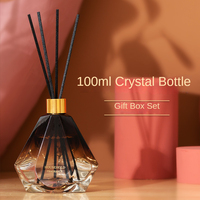 Diffuseur de parfum d'ambiance de luxe pour la maison, huile essentielle d'aromathérapie, flacon en verre cristal, diffuseur à bâtonnets 100ml, logo personnalisable