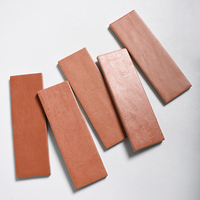 Carreaux de céramique mats faits à la main 61,5x188,5mm, carreaux muraux en terre cuite rouge antique pour murs de fond, salons, hôtels, comptoirs de bar