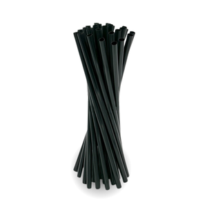Cannucce dritte nere riutilizzabili in plastica, 13,5 cm, 7 mm, per bevande - Product Image 1