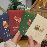 Jeu de cartes de Noël de taille personnalisée en usine OEM Joyeux Noël Carte de voeux en silicone imprimée avec enveloppe
