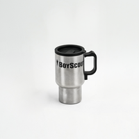 Mug chauffant multifonctionnel pour voiture avec logo personnalisé, bouilloire électrique, tasse thermos en acier inoxydable avec couvercle et poignée