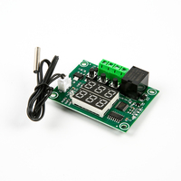 KUNOGSHUN XH-W1219 Merah+Hijau Layar Ganda Termostat Panas Dingin Saklar Pengatur Suhu Termometer Kontrol Termo Modul Sensor NTC