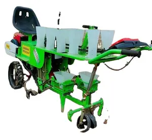 Seat-Driven Petrol Agricultural Vegetable Transplanter Greenhouse Seedling Planter for Farms and Home Use