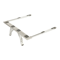 Support d'ordinateur portable pliable et réglable en alliage d'aluminium et acier inoxydable, finition polie miroir, pour iPad