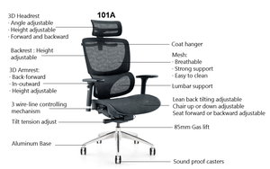 Silla Ejecutiva Ergonómica de Malla de Lujo con Altura Ajustable y Certificación BIFMA para Uso Comercial - Product Image 5