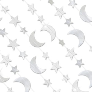 Ghirlanda di Carta con Luna e Stelle da 2m per Decorazioni Festa Islamica Musulmana Eid Ramadan Mubarak - Product Image 2