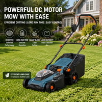 Tondeuse à gazon sans fil Hantechn 40V avec lame rotative et bac de ramassage arrière - Outil de jardinage à batterie DIY
