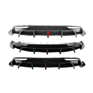 Amp-Z Tesla Model 3 2024 – Modification de la lèvre arrière en fibre de carbone texturée noir mat et noir piano pour pare-chocs arrière - Product Image 2