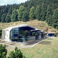 Maisons capsule mobiles de luxe modernes Maison modulaire extérieure préfabriquée avec cabine en acier pour hôtels ou maisons Apple Space Capsule