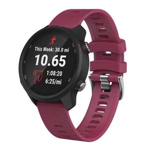 Bracelet en silicone 20MM pour <span class=keywords><strong>Garmin</strong></span> Forerunner 245 245M 645 Vivoactive 3 5 Soft <span class=keywords><strong>Venu</strong></span> <span class=keywords><strong>2</strong></span> SQ2 Plus Durable et confortable Smart Wa - Product Image 3