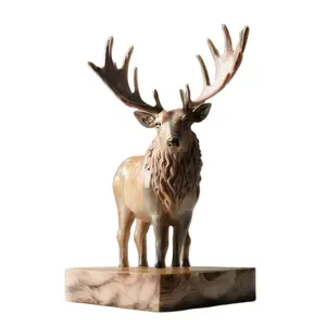 Resin Moose statue/figurine/sculpture, Custom polyresin Tabletop animal Gift & Crafts for Home & Office