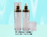 De luxe bouteille de fondation liquide 20ml 50ml en gros de lotion sans air bouteille de pompe en plastique