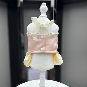 Vêtements pour animaux de compagnie design haut de gamme printemps/été jupe licou pour chien maltais avec vêtements pour chien perle diamant - Product Image 3