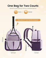 Sac de tennis personnalisé pour raquettes de 27 pouces, sac à dos de tennis avec compartiment ventilé pour chaussures et poche imperméable, idéal pour le pickleball, le padel