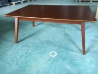 Table console moderne en bois de chêne massif avec pieds en forme d'épingles à cheveux pour salon, hôtel, école