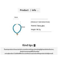 Collier ras du cou perlé coloré d'été OEM/ODM, perles acryliques bonbon avec pendentif cœur doré épais, bijoux fantaisie
