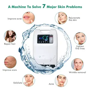 Uso en el hogar Spa Salon Hydro Oxygen <span class=keywords><strong>Facial</strong></span> Machine New Oxigen Maquinas Dome O2 Jet Peel para el cuidado de la piel Rejuvenecimiento US Plug Face Body - Product Image 2